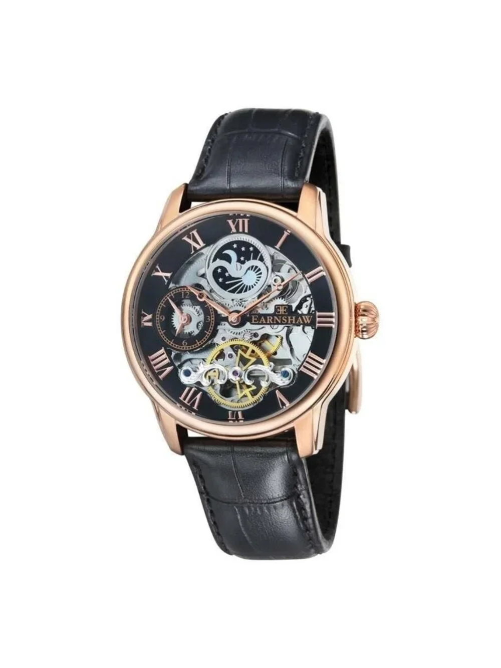 NWT Thomas Earnshaw Longitude Black Dial Men's Watch